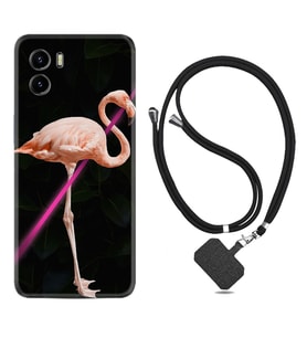 Vivo Y15S Y32 Y33S Y51 Y53S Kılıf Boyun Askılı Silikon Line Filamingo 1776