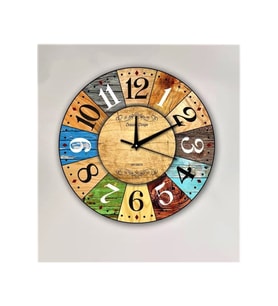 Bilge Retro Tasarımlı Duvar Saati 35 X 35 Cm (Baskılı)