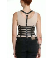 Mulvxbrf Brf02 Beşli Bağlamalı Deri Göğüs Harness - Brf630 (Mulvix)