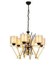 Avonnı Av-60289-6s Sarı Boyalı Modern Avize E27 Metal Cam 66cm