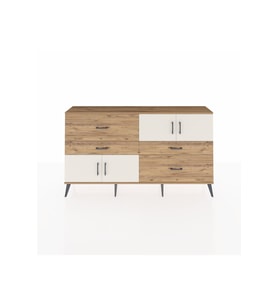 Arges Konsol 2 Raflı 4 Çekmeceli 4 Kapaklı 176x30x99 Çam-Aytaşı/Çam