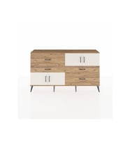 Arges Konsol 2 Raflı 4 Çekmeceli 4 Kapaklı 176x30x99 Çam-Aytaşı/Çam