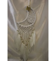 Dream Catcher Düş Kapanı El İşi Hand Made Beyaz Ay