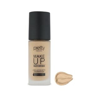 Pretty Beauty Make Up Skın Studıo Yüksek Kapatıcı Etkili Matte Fondöten No:4 PB:140-4