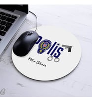 Kişiye Özel Polis Temalı Yuvarlak Mousepad