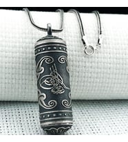 Silindir 925 Ayar Osmanlı Tuğralı Cevşen Muska Kabı Kolye (Gümüş)