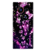 Phantom X2 Pro Kılıf Boutique Baskılı Resimli Pembe Neon Kelebekler Pcode -100