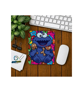 Kurabiye Canavarı Baskılı Oyuncu Mousepad 0173