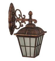AVONNI BAP-68183-BKR-M1 Kahverengi Boyalı Dış Mekan Aydınlatma E27 ABS Polikarbon Cam 28x20cm