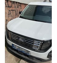 Ford Courier Uyumlu Ön Panjur Krom Çıta 2025+ (Beyaz)