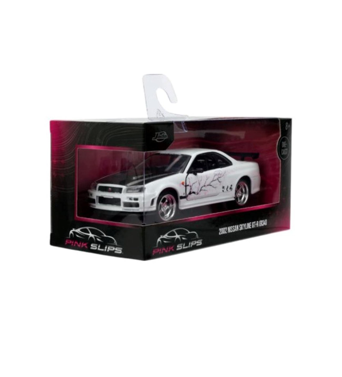 Jada 1:32 Pink Slips 2002 Nissan Skyline GT-R (R34) Model Araba