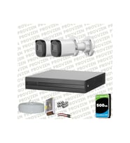 Provzen Dahua Full HD 2 Kameralı Güvenlik Kamerası + 500GB HDD