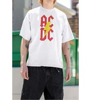 AC DC Müzik Grubu Baskılı Unisex Tişört, Oversize Rock Metal Müzik Tişört