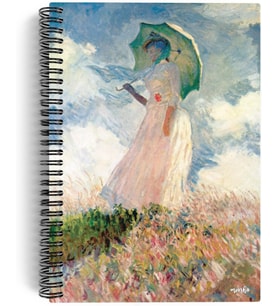 Lexroo Claude Monet/Woman with a Parasol, 1886 Spiralli Defter 11 A5 Çizgisiz 100 Sayfa