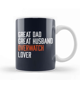 Great Dad Great Husband Overwatch Lover Kupa Bardak Porselen