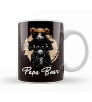 Papa Biker Bear Dad Daddy Poppa Stepdad Husband Father Kupa Bardak Porselen