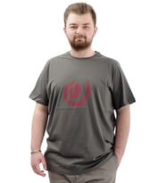 Mode XL Büyük Beden Erkek Tişört Baskılı Pamuklu Bisiklet Yaka T-Shirt SPIRAL U24065 Haki