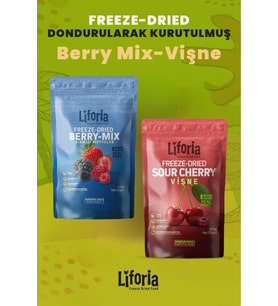 2’li Dondurularak Kurutulmuş Kuru Meyve - Sağlıklı Atıştırmalık - Berry Mix Ve Vişne Kurusu Freeze Dried