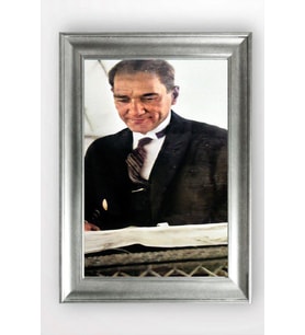 Gümüş Çerçeveli Atatürk Tablo cv671