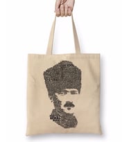 Atatürk 1 Bez Çanta Uzun Saplı