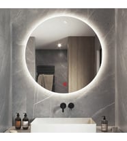 70 cm (çap) Buğu Çözücülü Ledli Yuvarlak Banyo Aynası