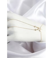 Pirinç Zirkon Taşlı Yıldız Model Gold Renk Şahmeran