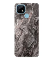 Realme C11 C21 C21Y C25Y C11 2021 Kılıf Desemli Silikon Gri Mermer 1376