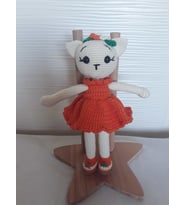 Kokoş Kedicik Amigurumi Organik Oyuncak