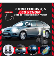 Ford Focus 2.5 2008-2011 Kısa Far Uyumlu Şimşek Etkili Led Xenon Pro Series H7