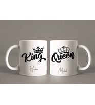Kişiye Özel İkili King - Queen Baskılı Kupa