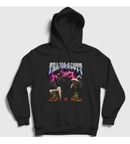 Presmono Unisex Siyah Lightning Astroworld Travis Scott Kapüşonlu Sweatshirt 42845tt