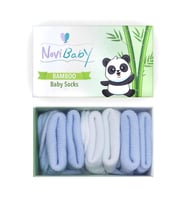 Novibaby 3'lü Bambu Yenidoğan Bebek Çorap I Sky I 0-6 ay (Karışık)