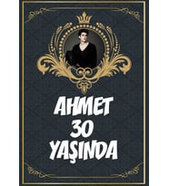 Resimli Klasik Temalı 30 Yaş Doğum Günü Afişi 35X50 cm