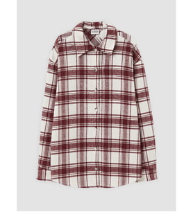 LCW Kids Bordo Ekose Gabardin Kız Çocuk Gömlek