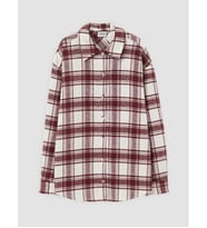 LCW Kids Bordo Ekose Gabardin Kız Çocuk Gömlek