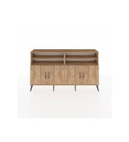 Arges Konsol 6 Raflı 4 Kapaklı 176x30x99 Çam-Çam