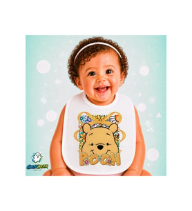 Winnie The Pooh Keten Bebek Mama Önlüğü – Yumuşak, Emici, Yıkanabilir, Özel Tasarım P207