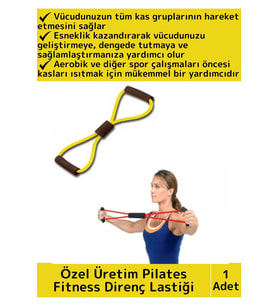 Premium Fitness Aerobik Pilates Jimnastik Egzersiz Spor Kas Açma-Germe Güçlenme Body Direnç Lastiği