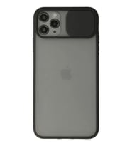 Newface Apple iPhone 11 Pro Kılıf Palm Buzlu Kamera Sürgülü Silikon - Siyah