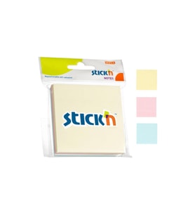 Hopax Stıckn Yapışkanlı Not Kağıdı 3 Blok 150 Yaprak 76x76 mm 3 Pastel Renk