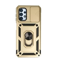 Samsung Galaxy A33 5g Kılıf Pars Lens Yüzüklü Silikon - Gold
