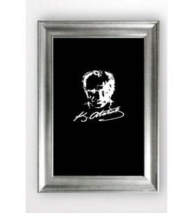 Gümüş Çerçeveli Atatürk Tablo a690
