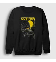 Presmono Unisex Siyah Scorpion V4 Mortal Kombat Sweatshirt 147671tt