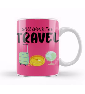 Funny Travel Gift Design Lover Trippin Wanderlust Journey Adventurer Vacation Kupa Bardak Porselen