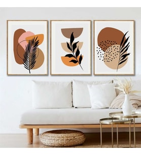 Natural 3lü Set Sayılarla Boyama Seti 30x40cm (Tuvale Gerili)