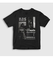 Presmono Unisex Çocuk Siyah Illmatic Nasir Jones Nas T-Shirt 549122tt