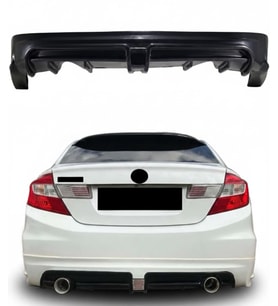 🚘 Honda Civic FB7 Mugen RR Difüzör Arka Ek (Plastik)  Sportif & Agresif Arka Tampon Görünümü (Standart)
