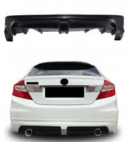 🚘 Honda Civic FB7 Mugen RR Difüzör Arka Ek (Plastik)  Sportif & Agresif Arka Tampon Görünümü (Standart)