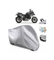Ducati Multistrada 950 Touring Pack (bağlantı Tokalı) Uyumlu SolarBlock  Motosiklet Brandası Örtüsü (Siyah)