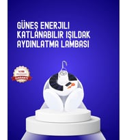 Northcity Katlanabilir 5 Taraflı LED Lamba - USB ve Solar Şarjlı, Su Geçirmez